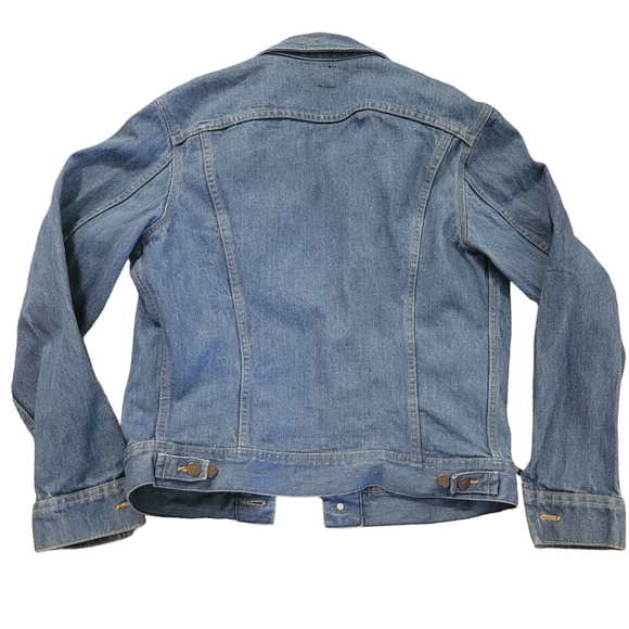 Vintage Lee Denim Jean Trucker Jacket Size 40 Blue Made In USA - Picture 2 of 10